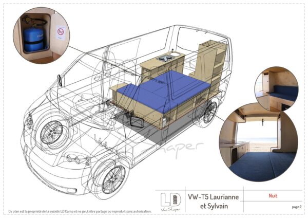 PLANS VW T5 L1H1 Lauriane & Sylvain – Image 2
